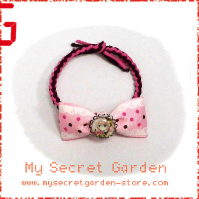 Vocaloid Luka Megurine 巡音ルカ Anime Cabochon Hair Bows Hair Ties Bobbles Bracelet / Hair Clip